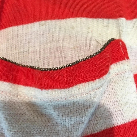 Nordstrom Collective Concept’s Red & White Striped Lace tank top - Picture 4 of 6